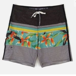 Mossimo Board Shorts Swim Trunks Mens 38 x 10.5 Pocket Multicolor Drawstring